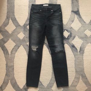 Madewell Faded Ripped Gray Jeans